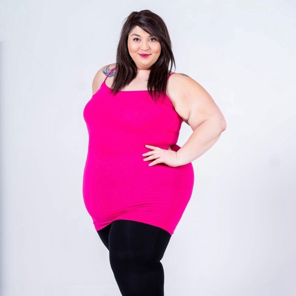 Long Spaghetti Strap Tank  - Fits 3X-5X - Picture 1 of 2